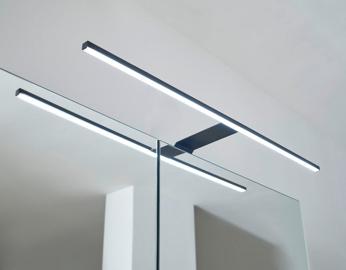 Spiegelschrank Denver grau matt Eiche Evoke Coast Nachbildung B/H/T: ca. 80x75x22 cm Denver - Eiche/grau (80,00/75,00/22,00cm)