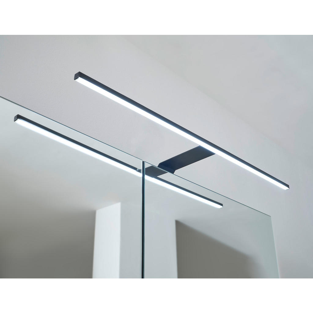 Thumbnail - Spiegelschrank Denver grau matt Eiche Evoke Coast Nachbildung B/H/T: ca. 80x75x22 cm