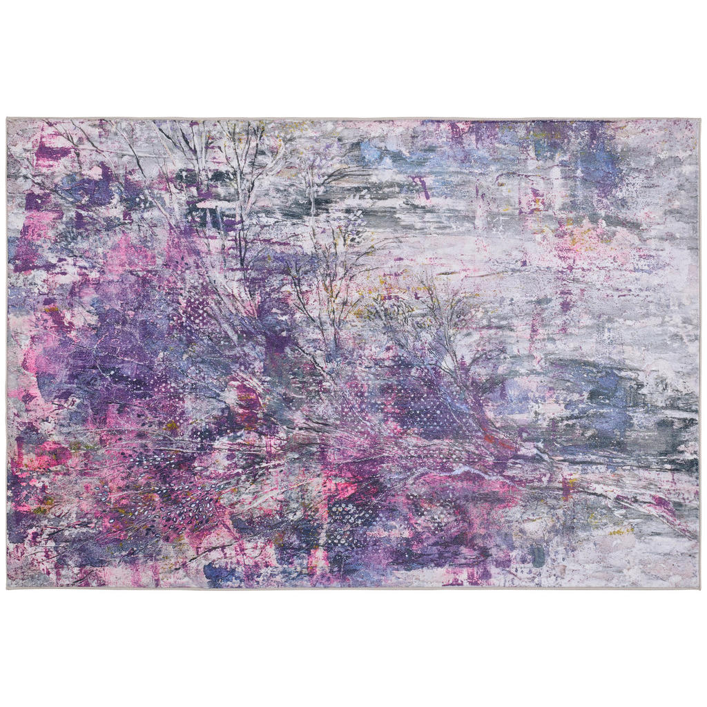 Thumbnail - Webteppich Swing grau-lila B/L: ca. 160x230 cm