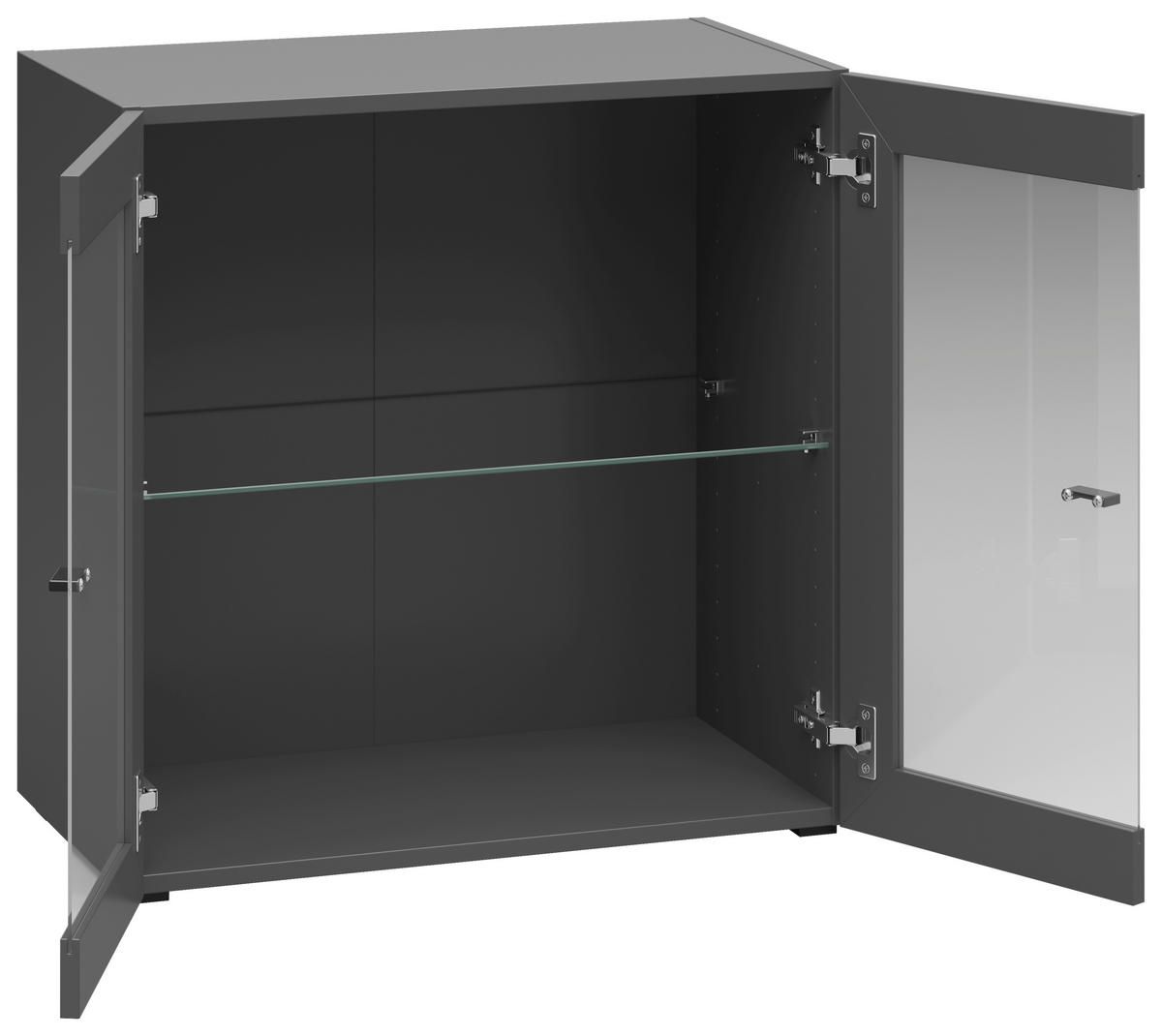 Vitrine System 64 anthrazit matt B/H/T: ca. 64x64x35 cm System 64 - anthrazit (64,00/64,00/35,00cm)