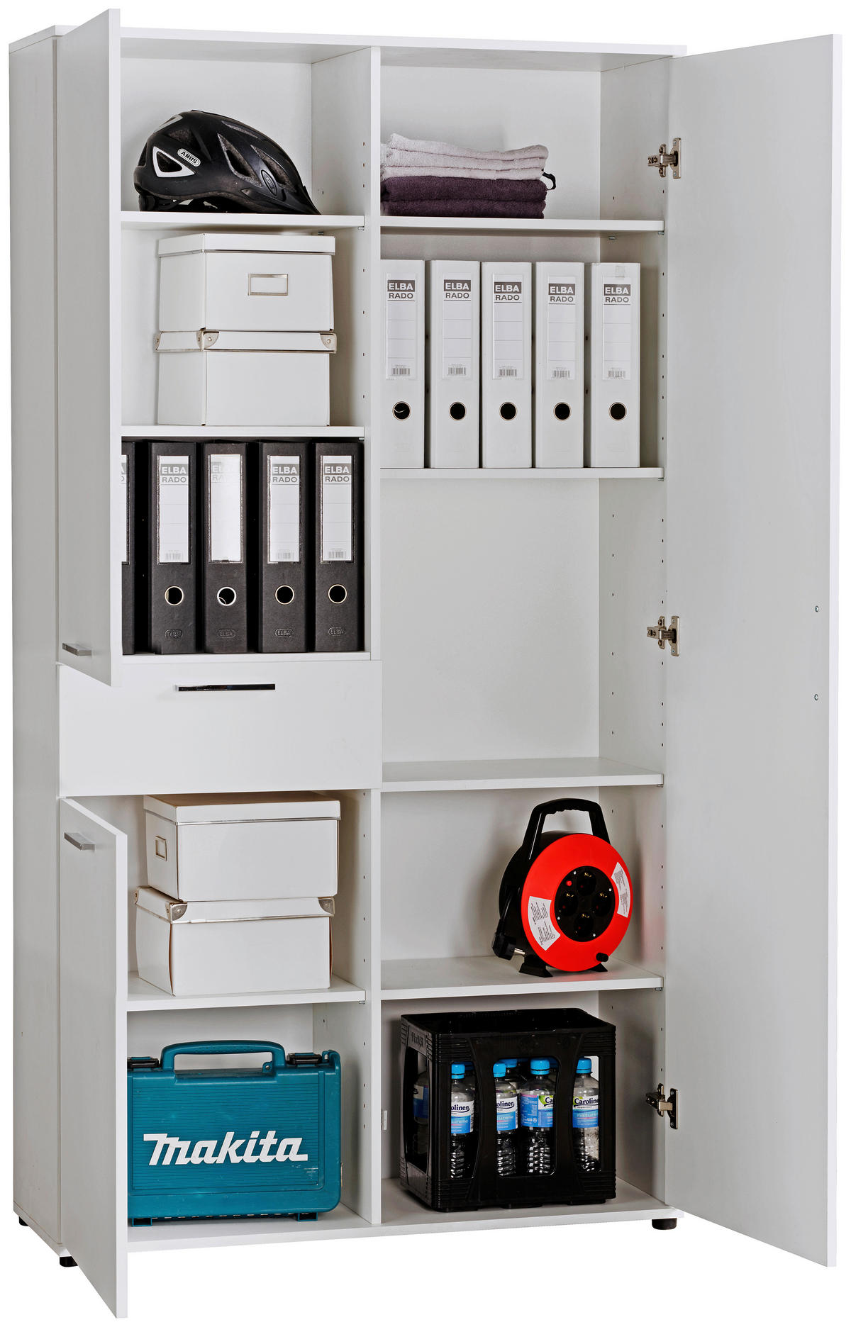 Mehrzweckschrank Kreta 9 weiß B/H/T: ca. 99x184x35 cm Kreta 9 - weiß (99,00/184,00/35,00cm)
