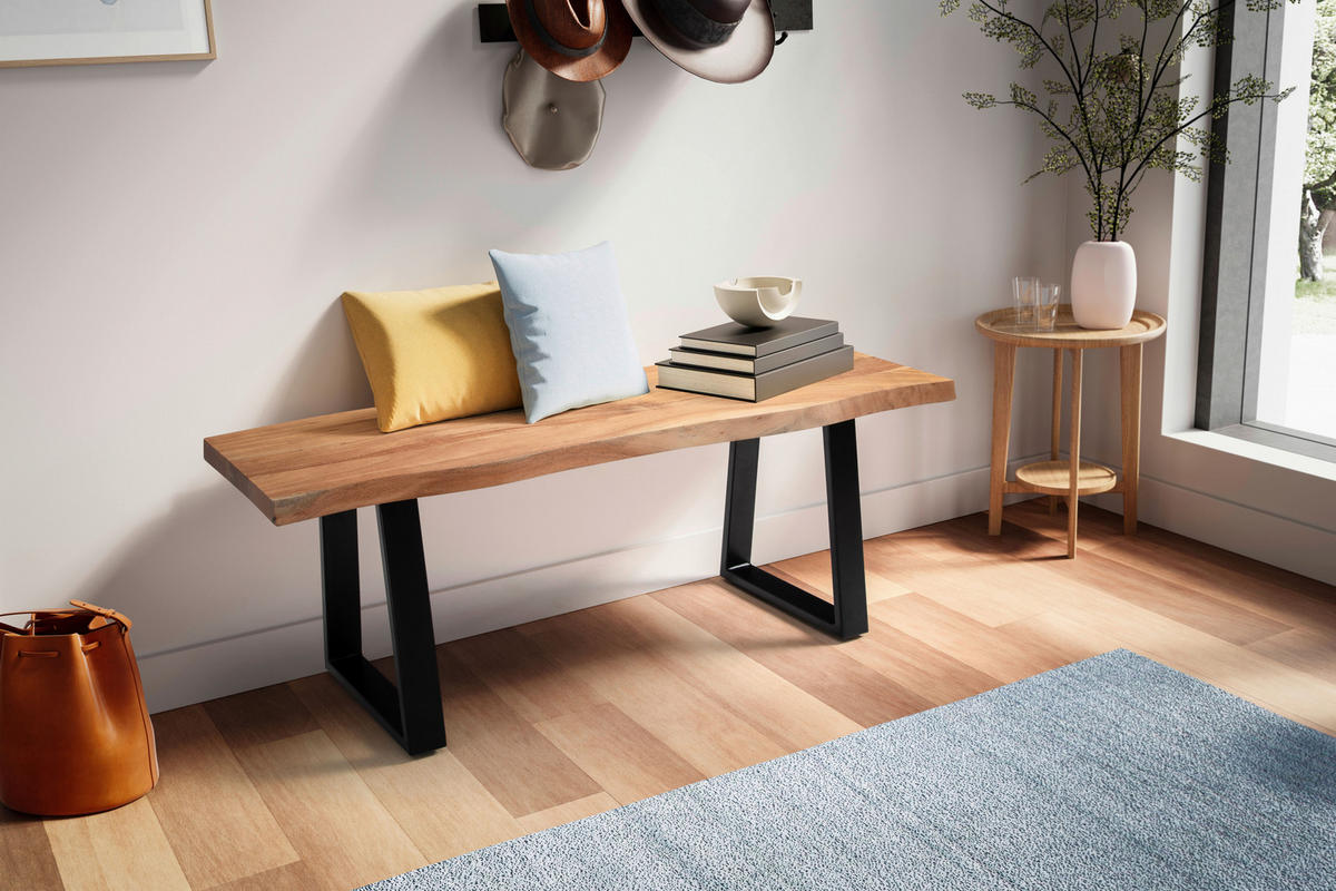 Sitzbank B/H/T: ca. 120x46x40 cm Garderobenbank - (120,00/46,00/40,00cm) - Wohnling