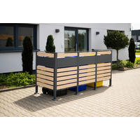 Westmann MülltonnenverkleidungBox Planum Box Planum - natur/anthrazit (90,00/250,00/120,00cm) - Westmann