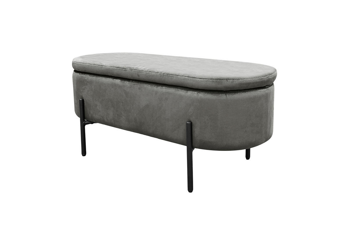 Truhe NOVA grau B/H/T: ca. 95x42x37,5 cm NOVA - grau (95,00/42,00/37,50cm) - byLIVING