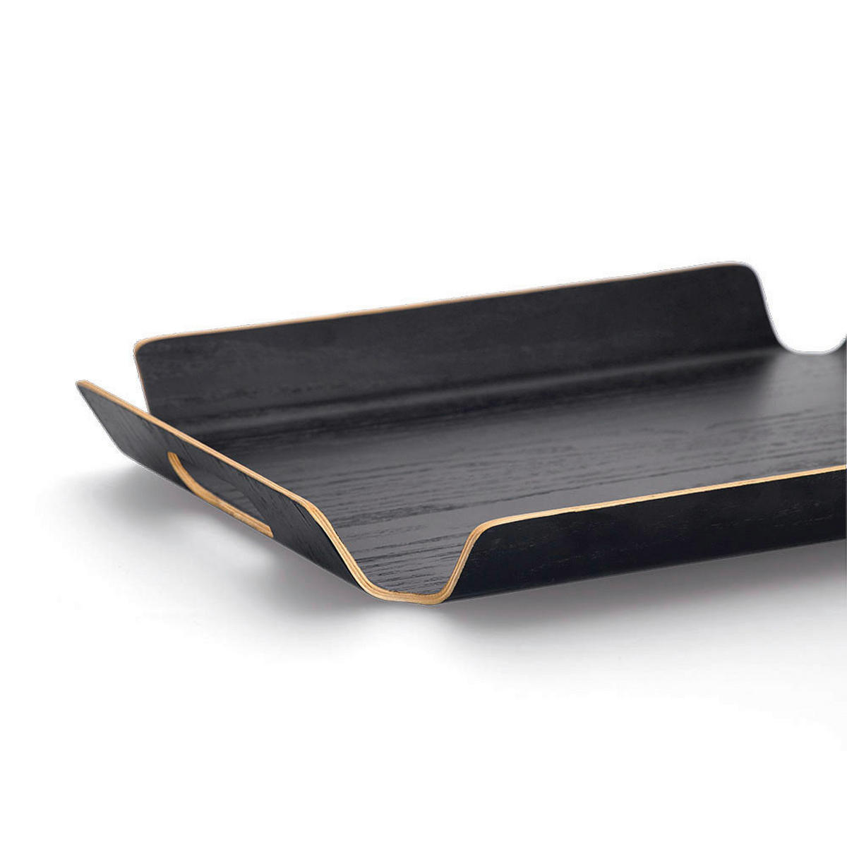 Zeller Serviertablett schwarz Holz B/H/L: ca. 335x45x445 cm Serviertablett - schwarz (445,00/335,00/45,00cm) - Zeller