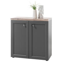 Kommode Toskana Timber Wood Nachbildung grau dunkel B/H/T: ca. 80x85x38 cm Toskana - grau (80,00/85,00/38,00cm)