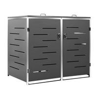 VidaXL Mülltonnenbox anthrazit B/H/T: ca. 138x112,5x77,5 cm Mülltonnenbox - anthrazit (138,00/112,50/77,50cm) - VidaXL
