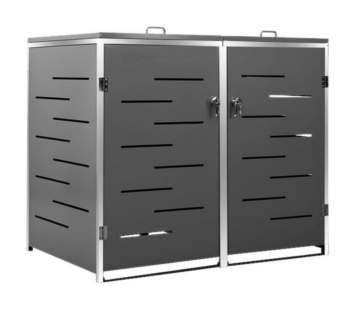 VidaXL Mülltonnenbox anthrazit B/H/T: ca. 138x112,5x77,5 cm Mülltonnenbox - anthrazit (138,00/112,50/77,50cm) - VidaXL