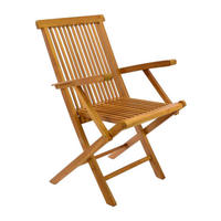 VCM Gartenstuhl braun Teakholz B/H/T: ca. 57x89x62 cm Gartenstuhl - braun (57,00/89,00/62,00cm) - VCM