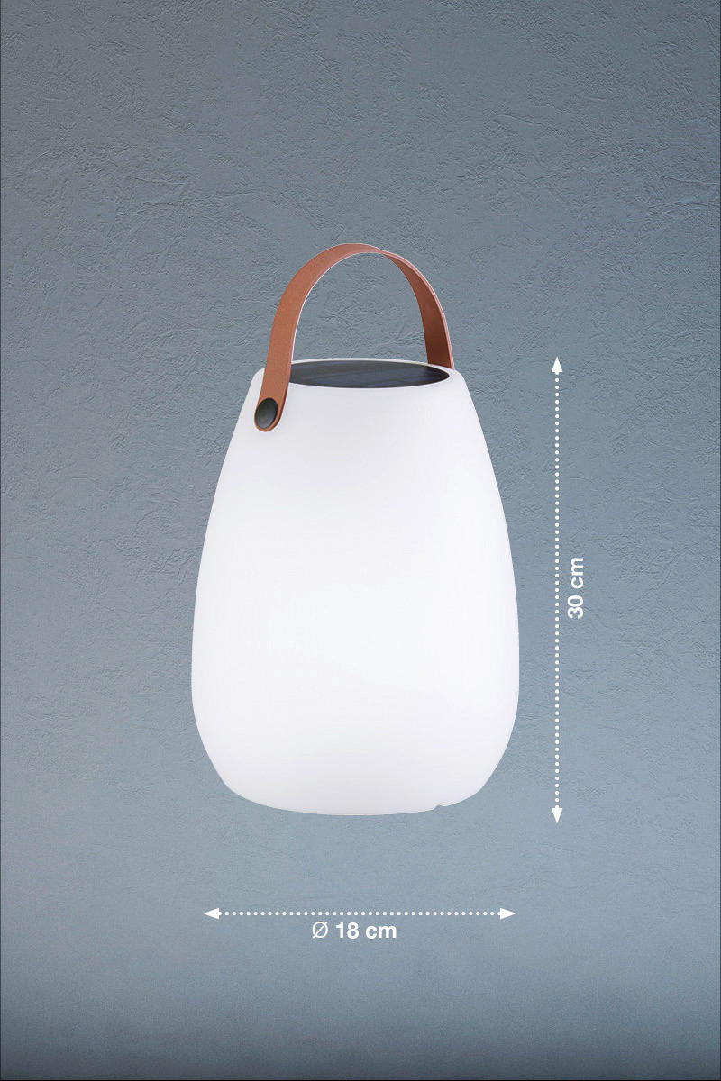 LED-Außenleuchte 850274 Ruby weiß H/D: ca. 30x18 cm Ruby - weiß (18,00/30,00cm) - easy! by FHL