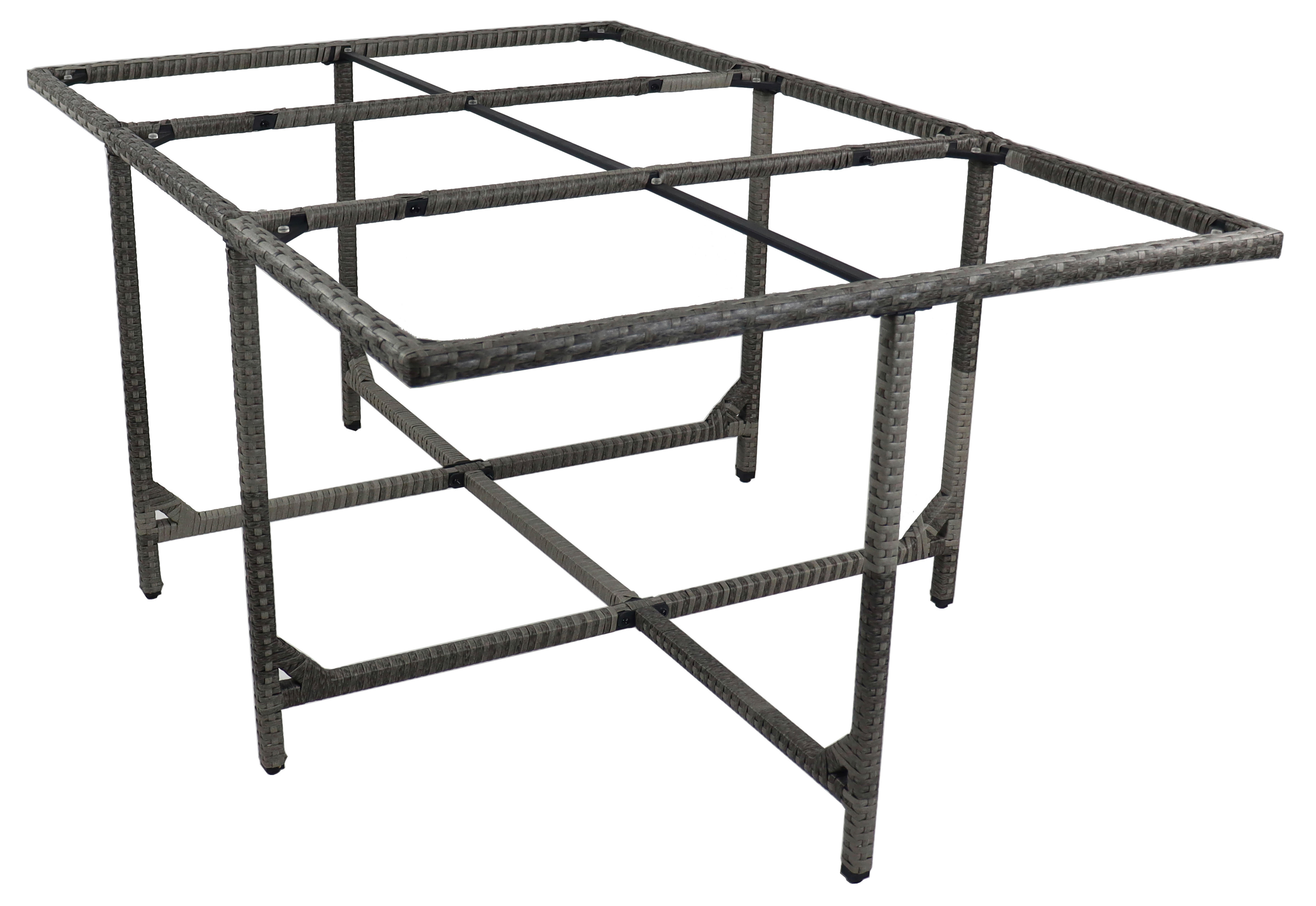 Thumbnail - VCM Gartentisch Raloso grau Rattan B/H/L: ca. 170x74x110 cm