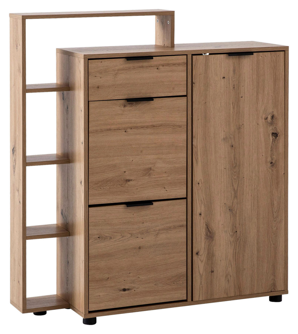 Schuhschrank natur Eiche Optik B/H/T: ca. 98x110x30 cm Schuhschrank - natur (98,00/110,00/30,00cm) - Wohnling