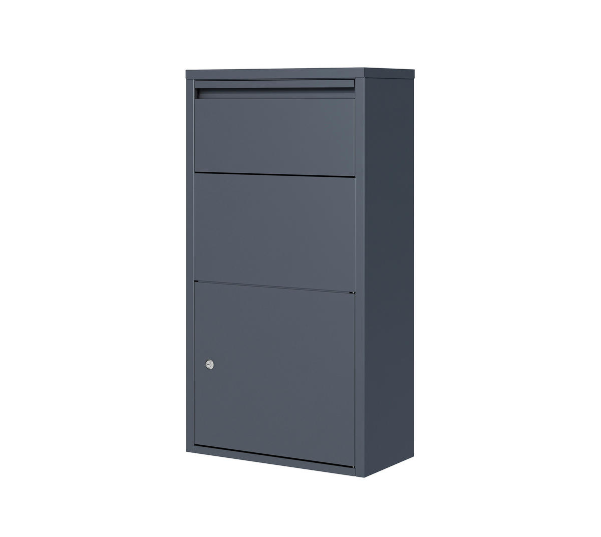 Westmann Briefkasten mit Paketbox Pollux anthrazit B/H/L: ca. 22x82x44 cm Pollux - anthrazit (44,00/22,00/82,00cm) - Westmann