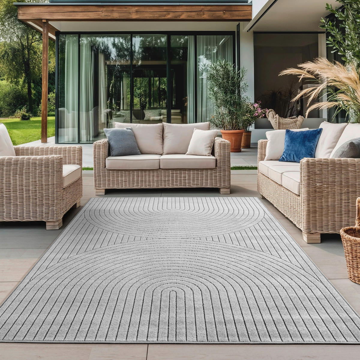 Ayyildiz In-/Outdoor-Teppich NOVA silber B/L: ca. 120x170 cm NOVA - silber (120,00/170,00cm) - Ayyildiz