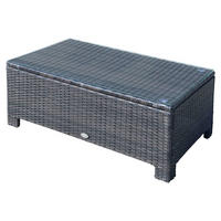 Outsunny Beistelltisch braun Metall B/H/L: ca. 50x39x85 cm Beistelltisch - braun (85,00/50,00/39,00cm) - Outsunny