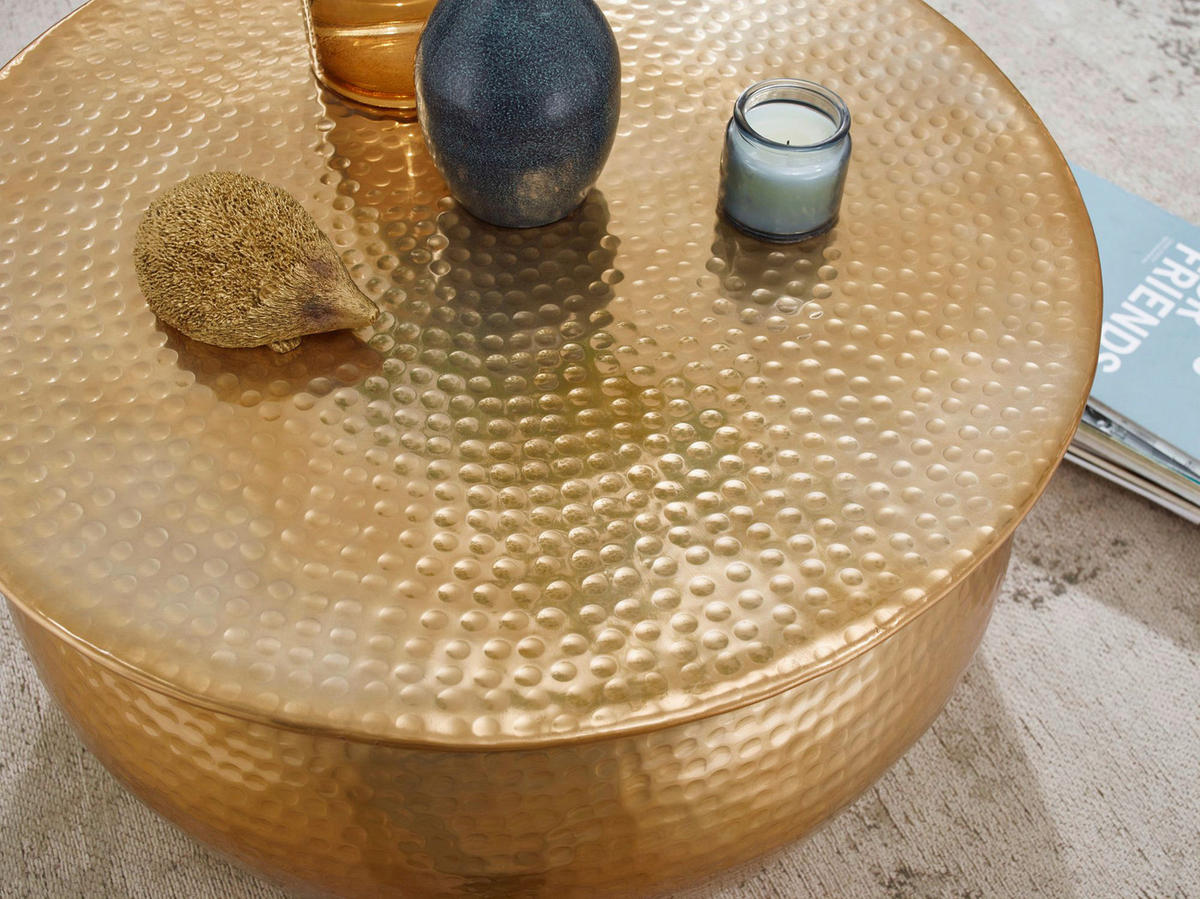 Couchtisch gold B/H/T: ca. 60x30x60 cm Couchtisch - gold (60,00/30,00/60,00cm) - Wohnling