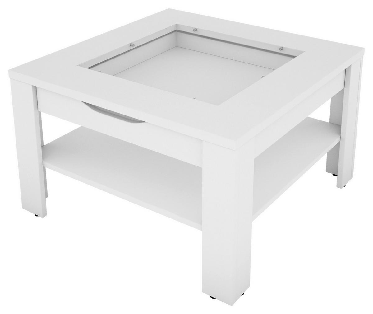 Couchtisch RALPH weiß B/H/T: ca. 67x43x67 cm RALPH - weiß (67,00/43,00/67,00cm) - byLIVING