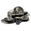 CreaTable Kombiservice TROPICANA schwarz Steinzeug 16 tlg. TROPICANA - schwarz - CreaTable