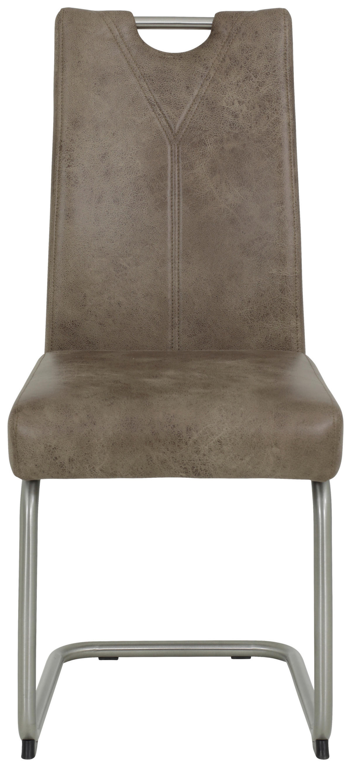 Schwingstuhl Sophia 4er Set schlamm Vintage Microfaser B/H/T: ca. 43x99x58 cm Sophia 4er Set - schlamm/Edelstahl (43,00/99,00/58,00cm) - Hela