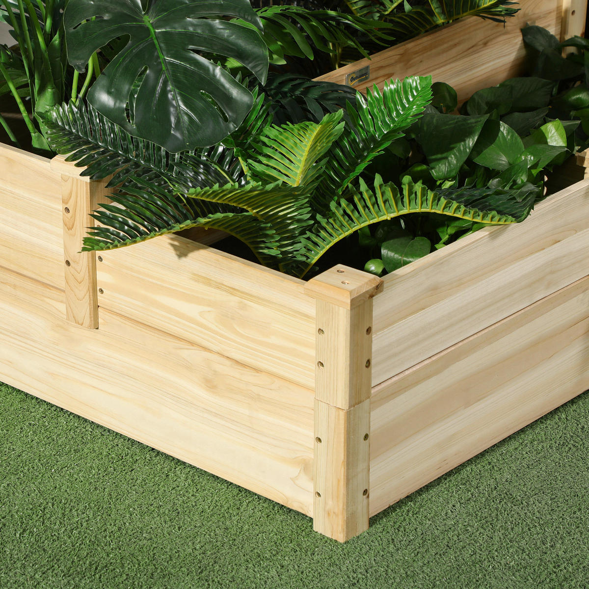 Outsunny Gartenbeet B/H/L: ca. 88x36x108 cm Gartenbeet - natur (108,00/88,00/36,00cm) - Outsunny