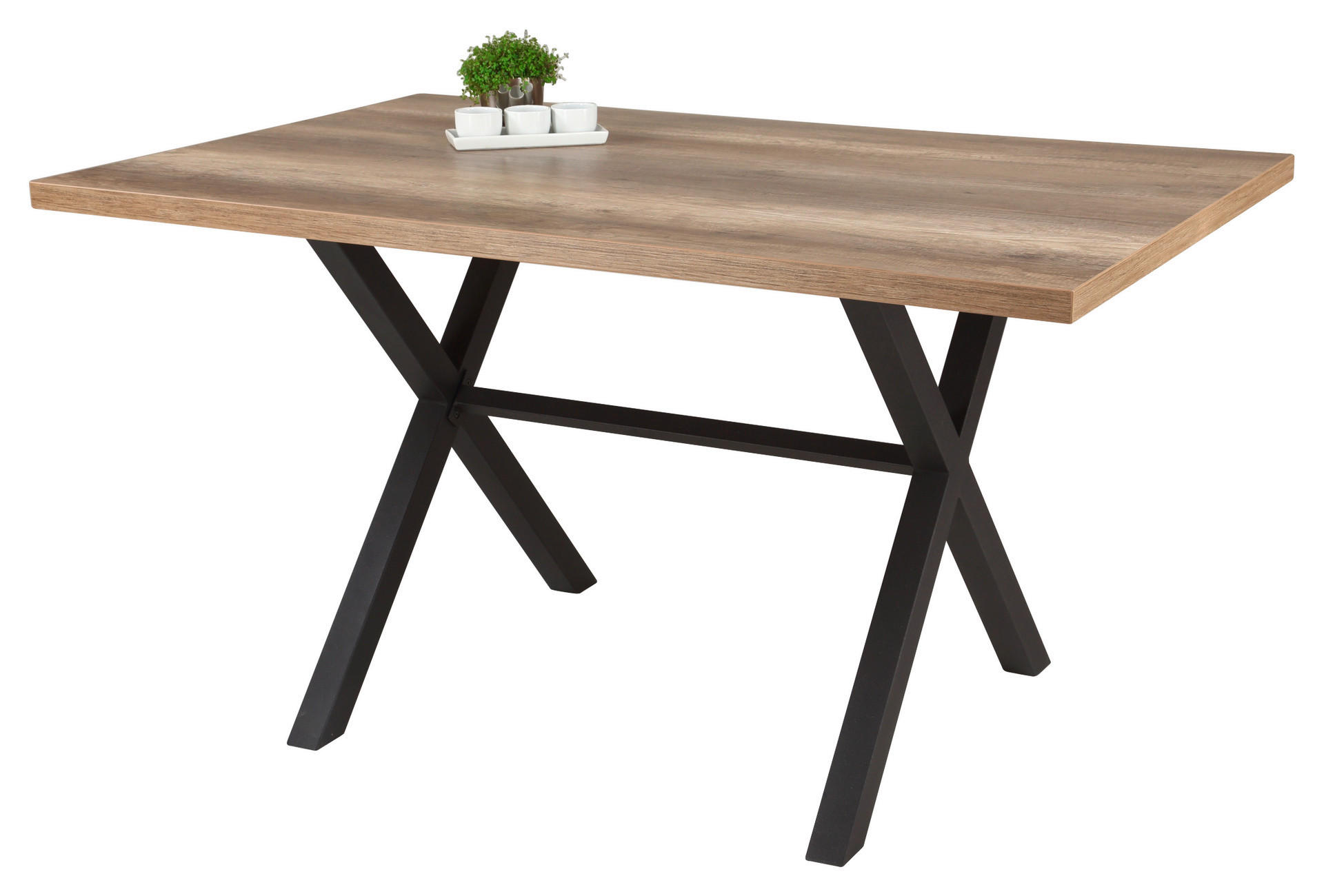 Esstisch Bonny Monument Nachbildung B/H/T: ca. 140x75x90 cm Bonny - anthrazit (140,00/75,00/90,00cm)