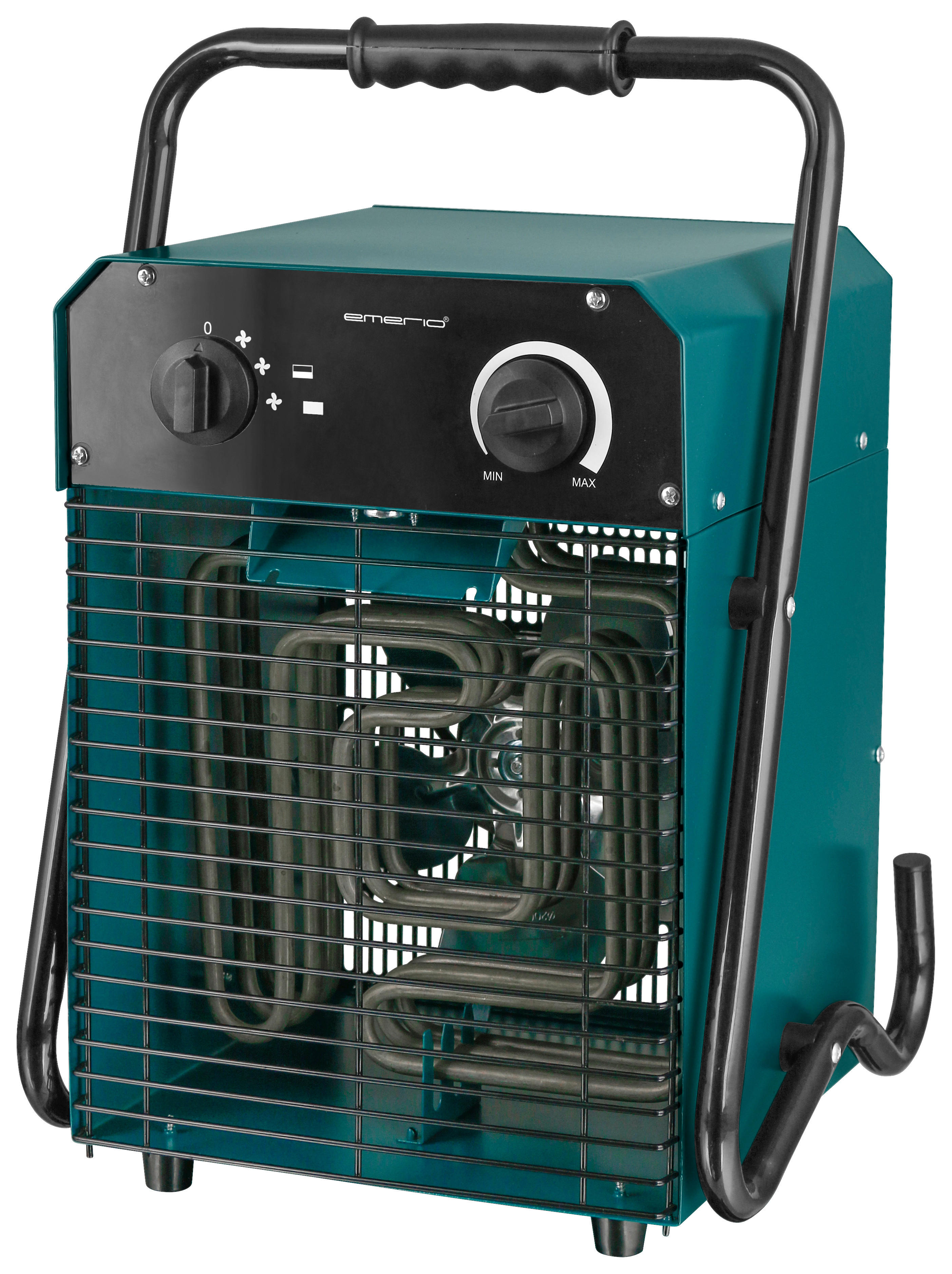 Heizlüfter blau Kunststoff Metall B/H/L: ca. 29,5x45,8x29,5 cm ca. 5000 W Power-Heizlüfter FH-105537.4 - blau (29,50/29,50/45,80cm)