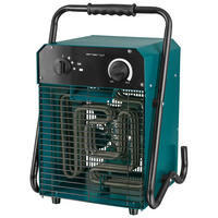 Heizlüfter blau Kunststoff Metall B/H/L: ca. 29,5x45,8x29,5 cm ca. 5000 W Power-Heizlüfter FH-105537.4 - blau (29,50/29,50/45,80cm)