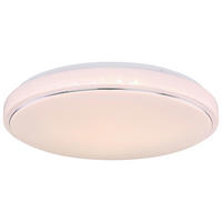 GLOBO Deckenleuchte 48408-32 weiß Kunststoff Metall H/D: ca. 8x49 cm LED-Deckenleuchte_Kalle - weiß (49,00/8,00cm) - GLOBO