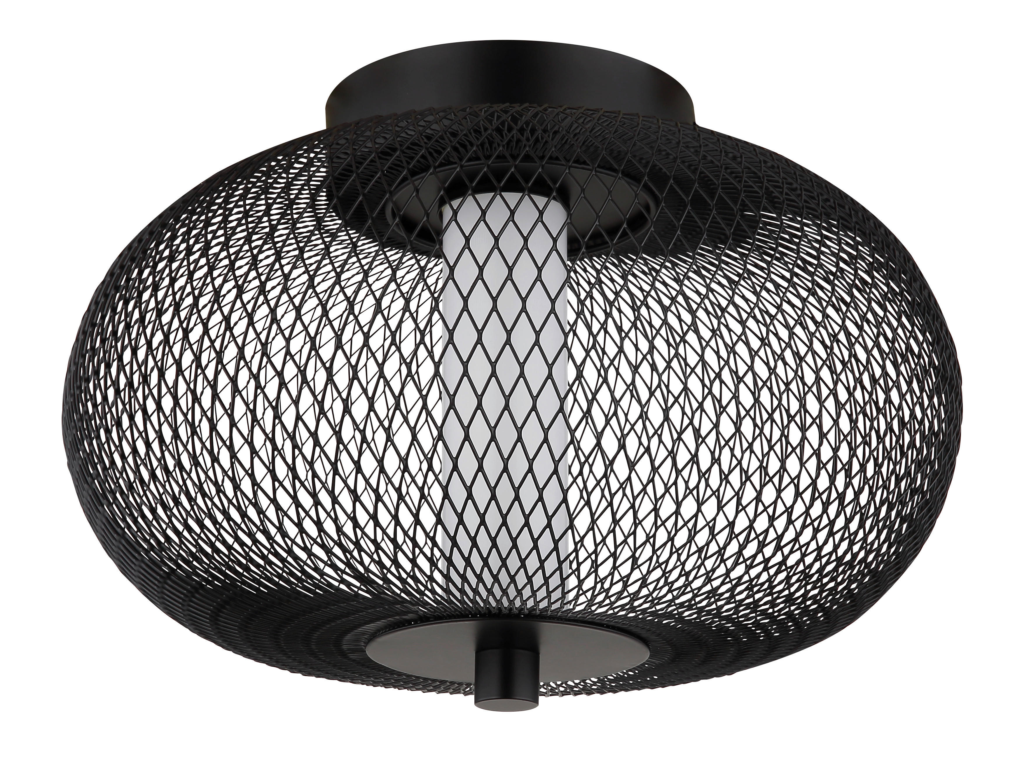GLOBO LED-Deckenleuchte ASTARI 61270108 Opal schwarz Kunststoff Metall H/D: ca. 24x35 cm 1 Brennstellen ASTARI - schwarz/Opal (35,00/24,00cm) - GLOBO