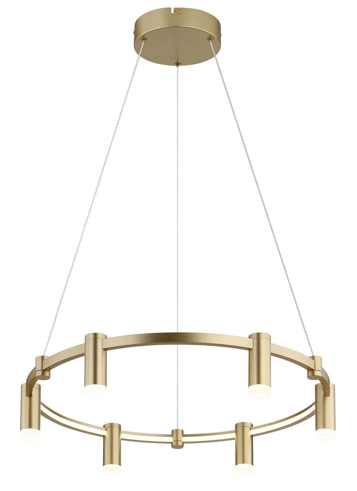 GLOBO Hängeleuchte Opal gold Acryl Aluminium Metall H/D: ca. 120x62 cm 1.0 Brennstellen Castela - gold/Opal (62,00/120,00cm) - GLOBO