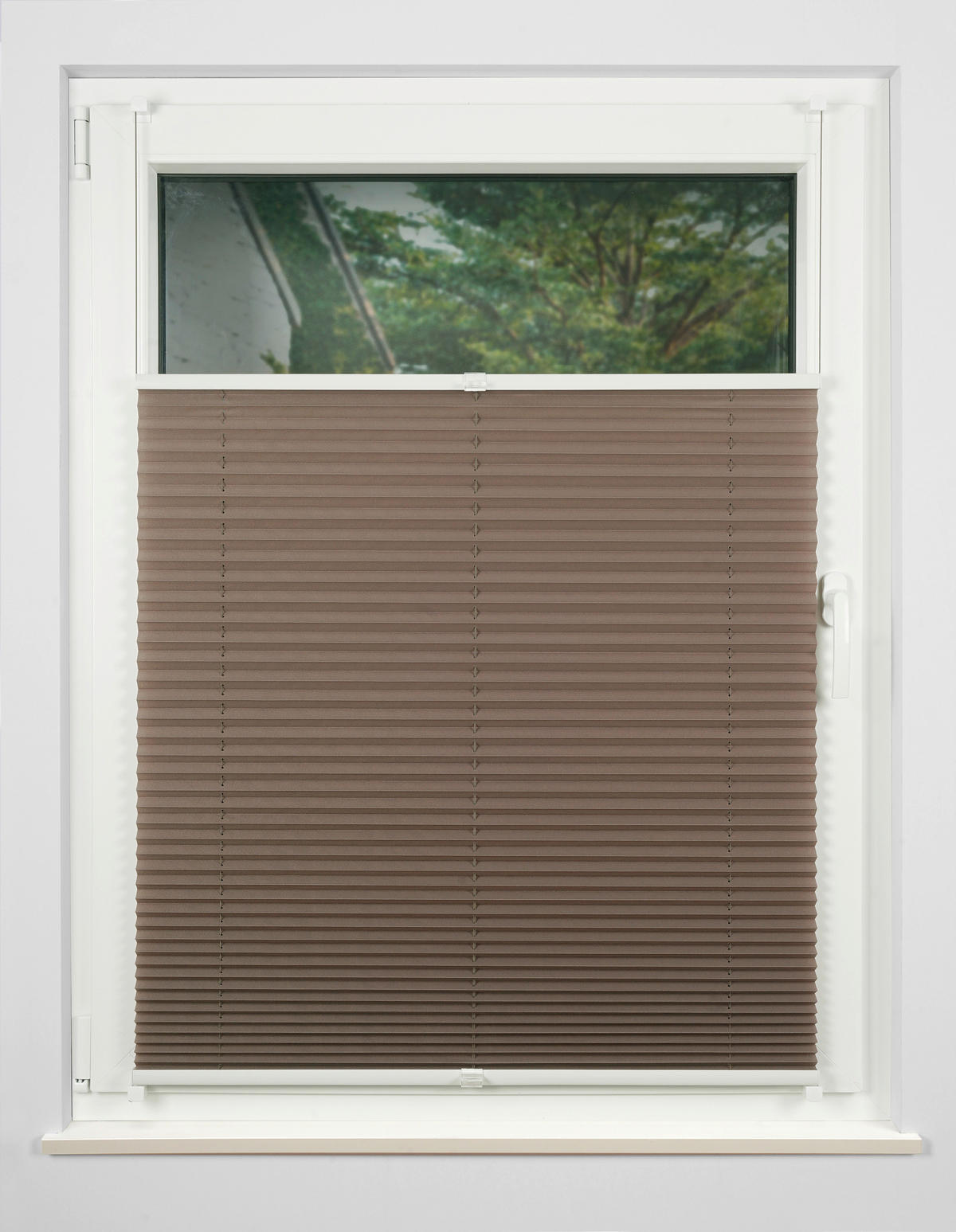 Hochwertiges Klemmplissee taupe B/L: ca. 80x130 cm Hochwertiges_Klemmplissee_Free - taupe (80,00/130,00cm)