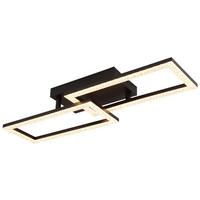 GLOBO LED-Deckenleuchte schwarz transparent Metall Kunststoff B/H/T: ca. 19,5x9,3x61,5 cm SAPENA - schwarz/transparent (19,50/9,30/61,50cm) - GLOBO