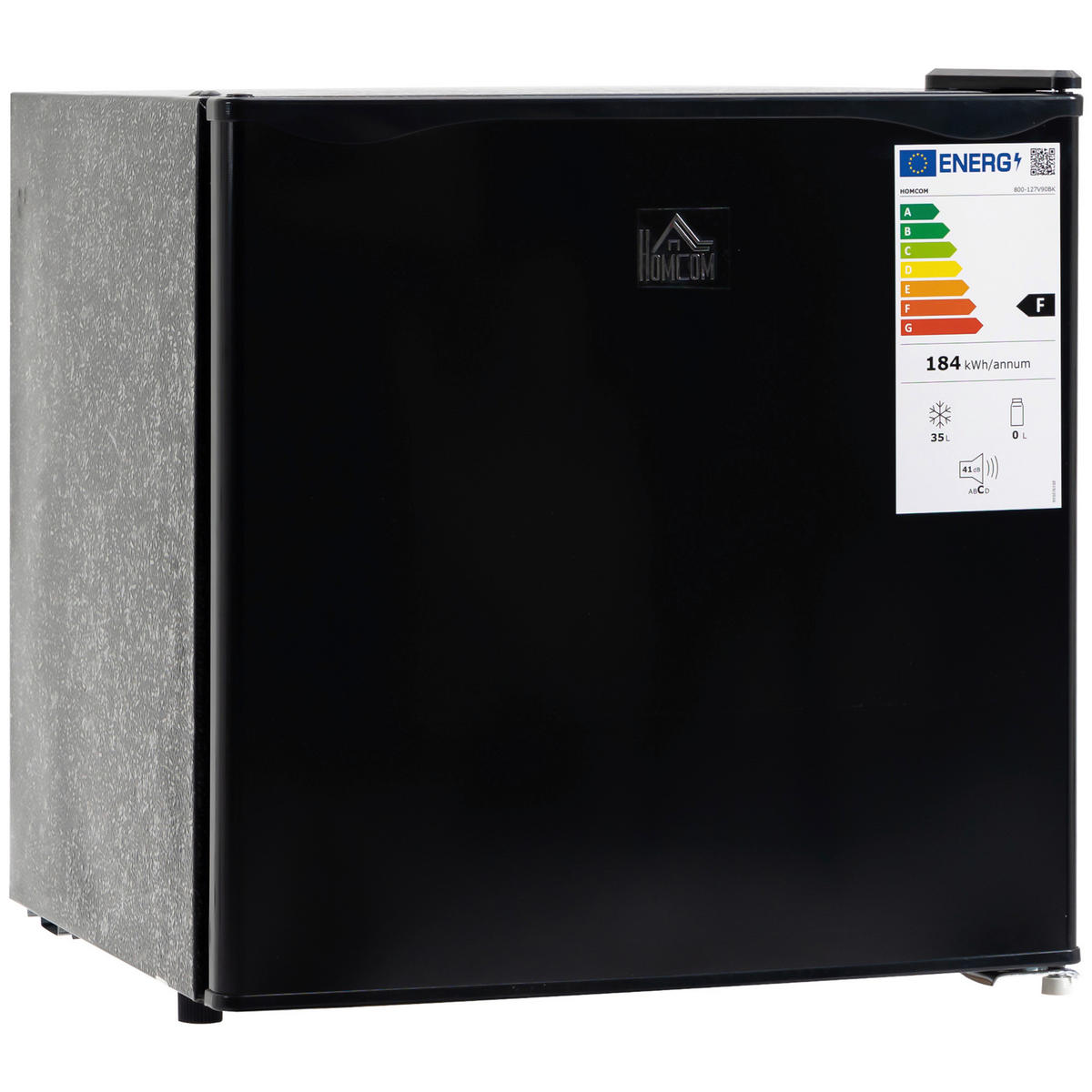 HOMCOM Mini-Gefrierschrank 800-127V90BK schwarz Polypropylen Edelstahl Kunststoff B/H/L: ca. 44,2x47x48,8 cm Mini-Gefrierschrank - schwarz (48,80/44,20/47,00cm) - HOMCOM