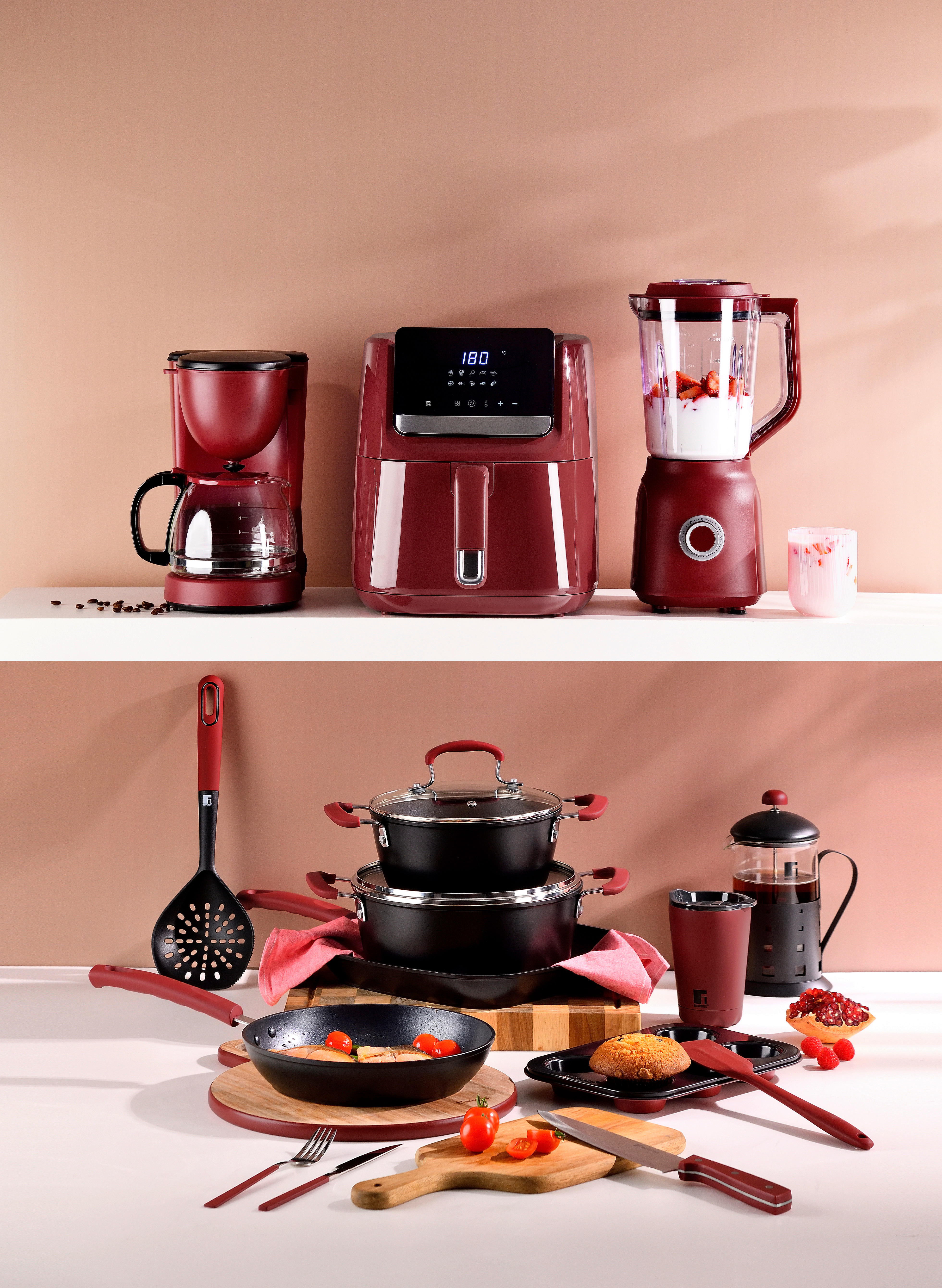 BERGNER Kontaktgrill schwarz Polypropyle...