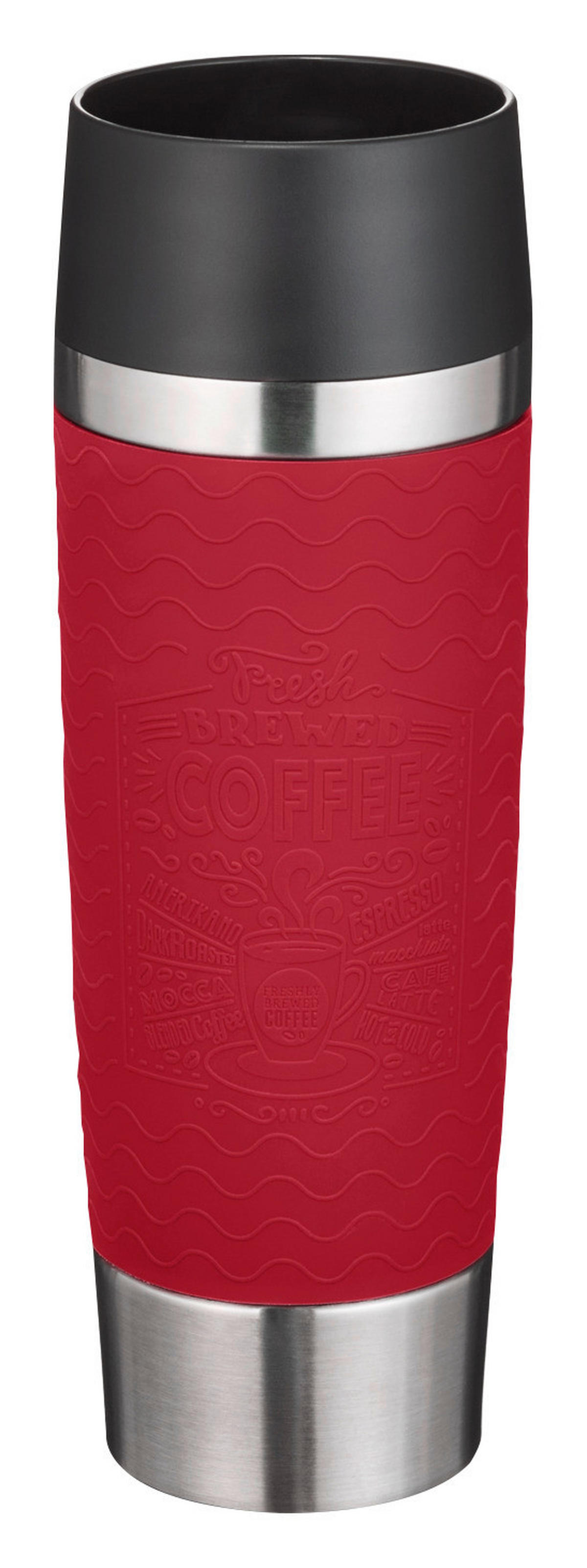 EMSA Isolierbecher rot Edelstahl B/H/L: ca. 8x24,2x8 cm Isolierbecher_Travel_Mug - rot (8,00/8,00/24,20cm) - EMSA