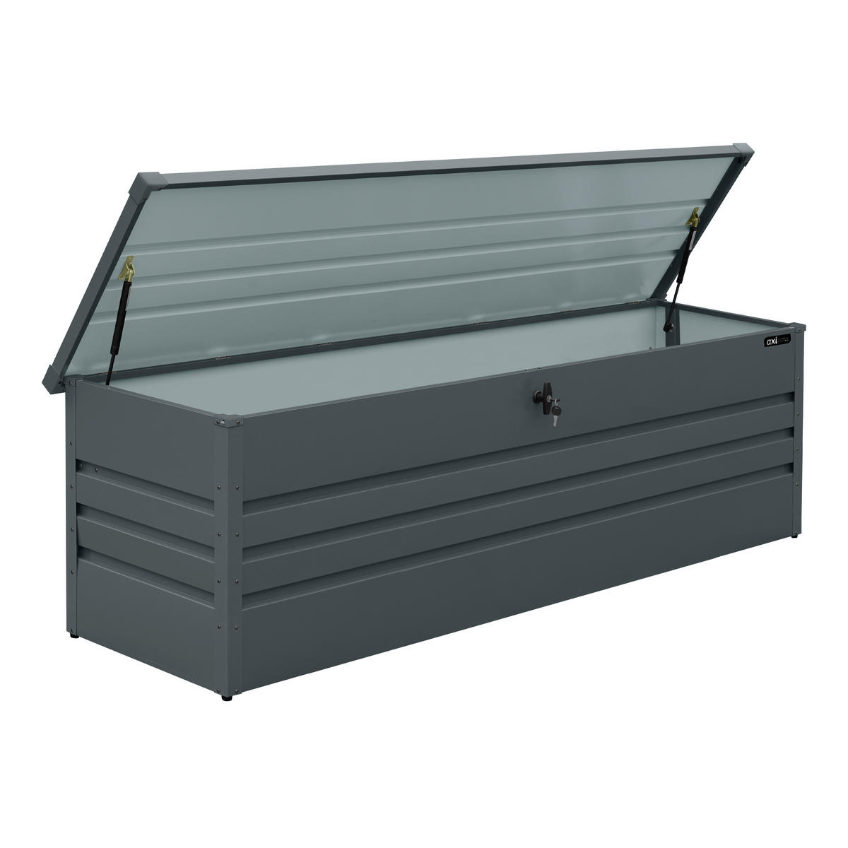 AXI Outdoor Living Gartenbox Miles anthrazit Metall B/H/L: ca. 82x75x185 cm Miles - anthrazit (185,00/82,00/75,00cm) - AXI Outdoor Living