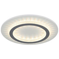 GLOBO LED-Deckenleuchte weiß hellgrau klar Metall Kunststoff H/D: ca. 5,5x35 cm 1 Brennstellen JAYDEN - klar/hellgrau (35,00/5,50cm) - GLOBO