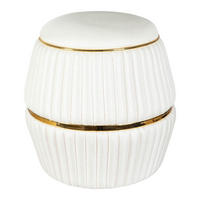 360 Living Hocker Doric 220 elfenbein gold H/D: ca. 53x51,5 cm Doric 220 - gold/elfenbein (51,50/53,00cm) - 360 Living