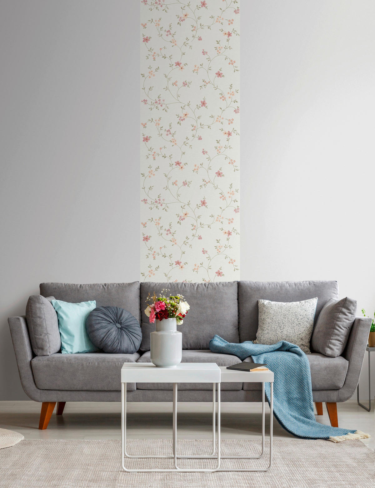 A.S.Creation Tapete grün bunt creme B/H/D: ca. 52x250x7,5 cm Tapete_selbstklebend - creme/bunt (7,50/250,00cm) - A.S.Creation