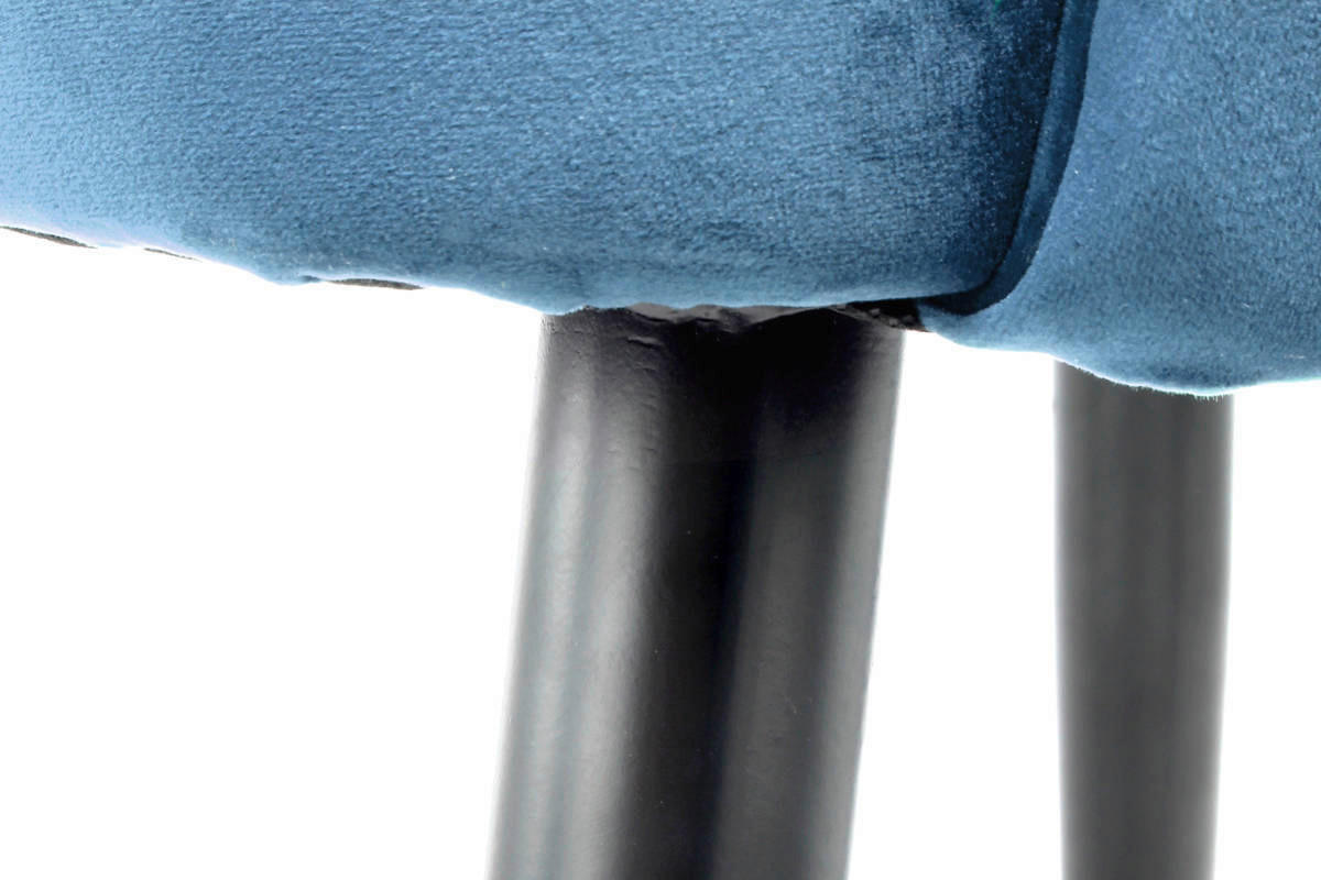 Stuhl Joris 100 2er blau Microfaser B/H/T: ca. 55x77x58 cm Joris 100 2er - blau/schwarz (55,00/77,00/58,00cm) - 360 Living