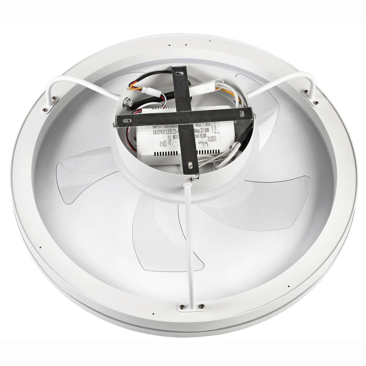 Lamkur LED-Deckenventilator FALCO 49885 weiß H/L: ca. 17x50 cm max. 40 W Falco - weiß (50,00cm) - Lamkur