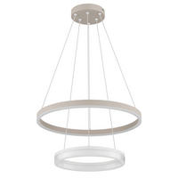 GLOBO Hängeleuchte weiß sand Kunststoff Metall H/D: ca. 150x50 cm 1.0 Brennstellen Zara - sand/weiß (50,00/150,00cm) - GLOBO