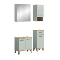 Badezimmer-Set STAR hellgrün Eiche hell Nachbildung B/H/T: ca. 109x190x34 cm STAR - hellgrün (109,00/190,00/34,00cm) - xonox.home