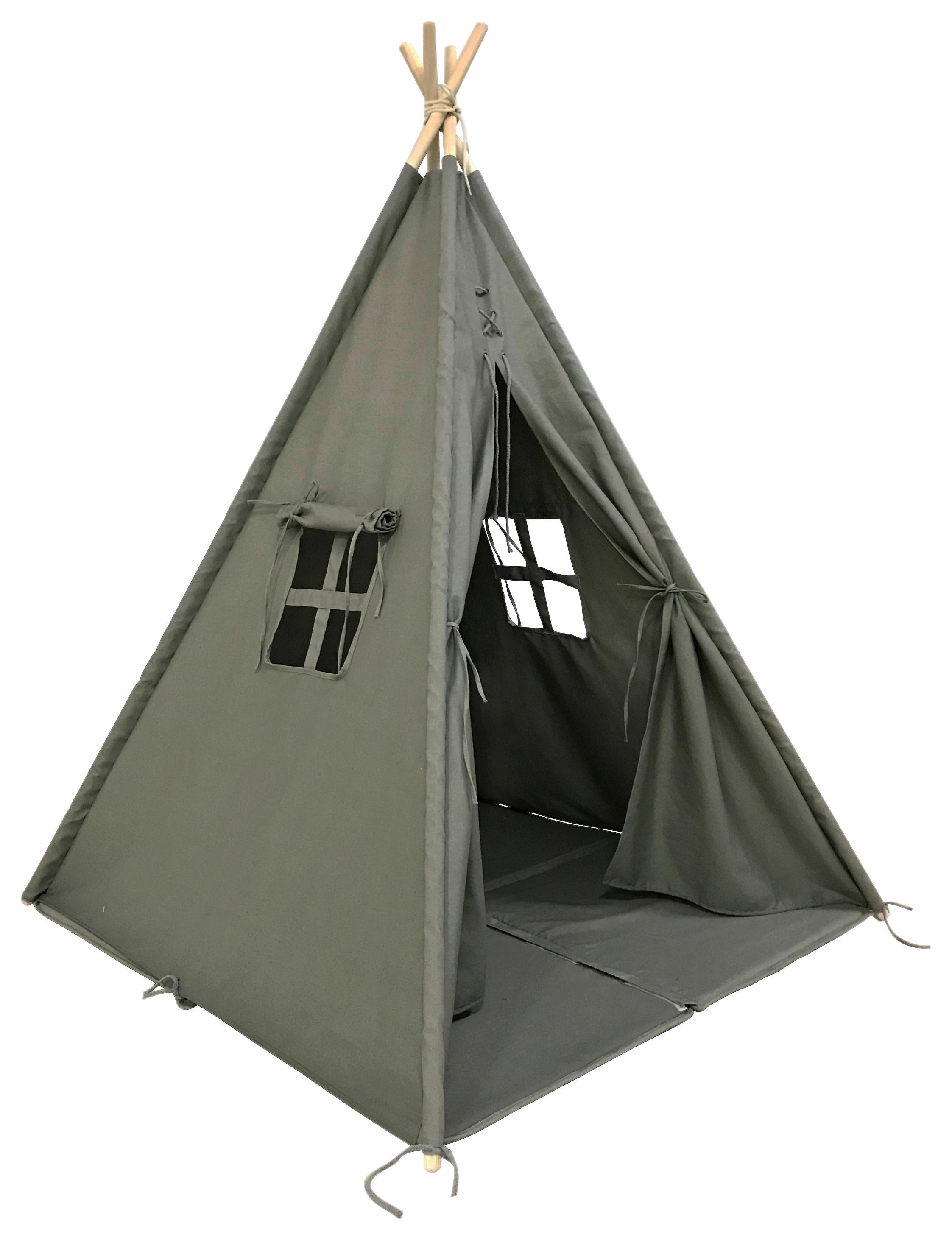 Sunny Kinder Tipi-Zelt Alba B/H/L: ca. 120x160x120 cm Alba - grau (120,00/120,00/160,00cm) - Sunny