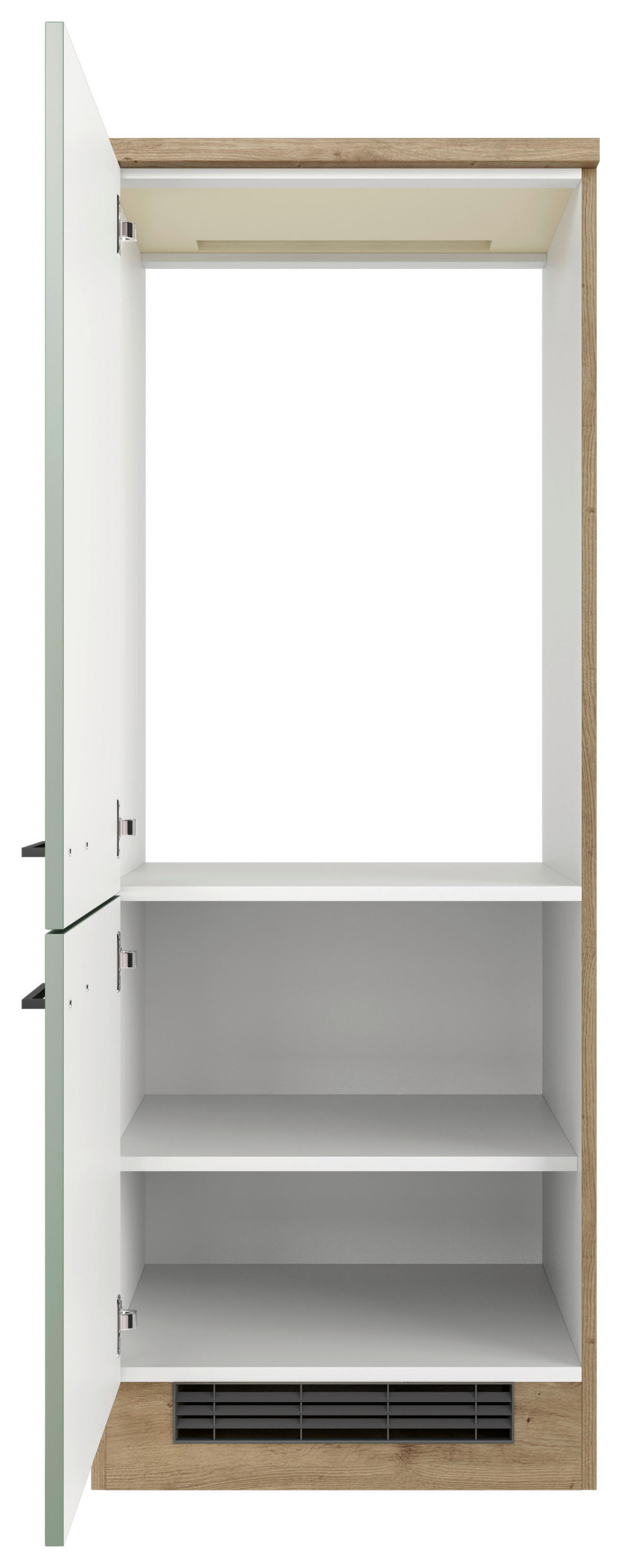 Kühlumbauschrank Cara grün B/H/T: ca. 60x161x60 cm Cara - Eiche/schwarz (60,00/161,00/60,00cm) - Flex-Well
