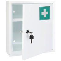 HI Medizinschrank weiß Stahl B/H/T: ca. 31,5x36x10 cm Medizinschrank - weiß (31,50/36,00/10,00cm) - HI