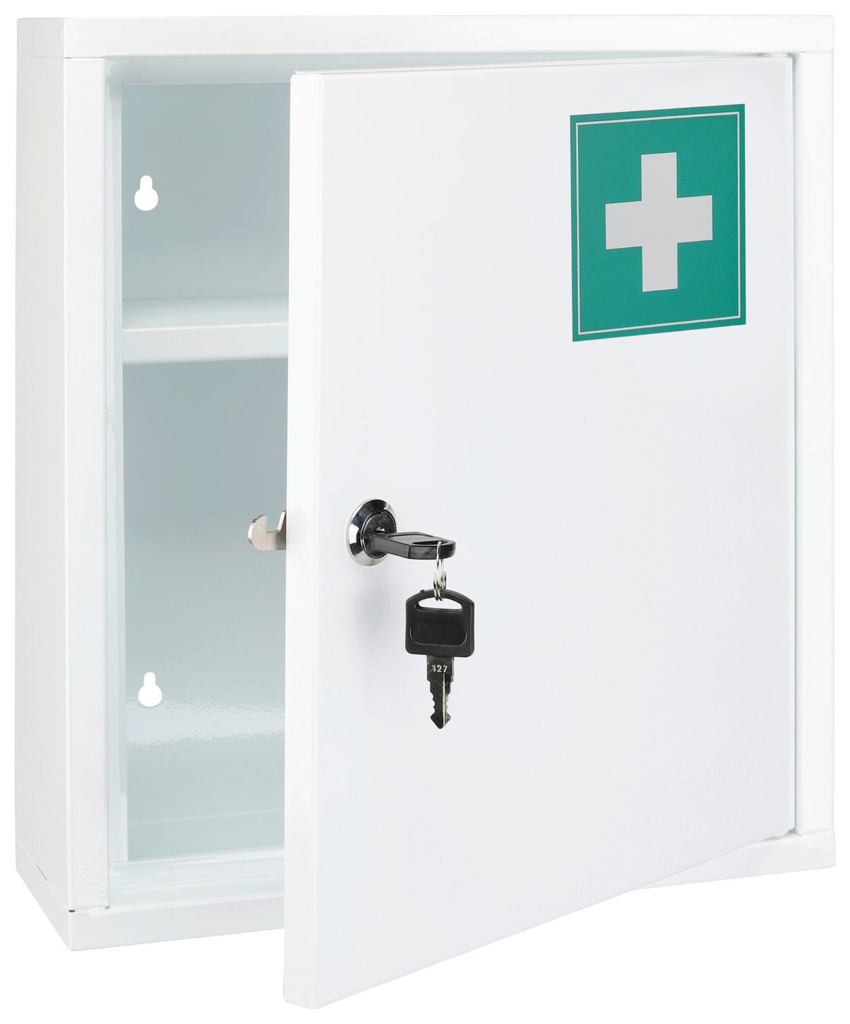 HI Medizinschrank weiß Stahl B/H/T: ca. 31,5x36x10 cm Medizinschrank - weiß (31,50/36,00/10,00cm) - HI