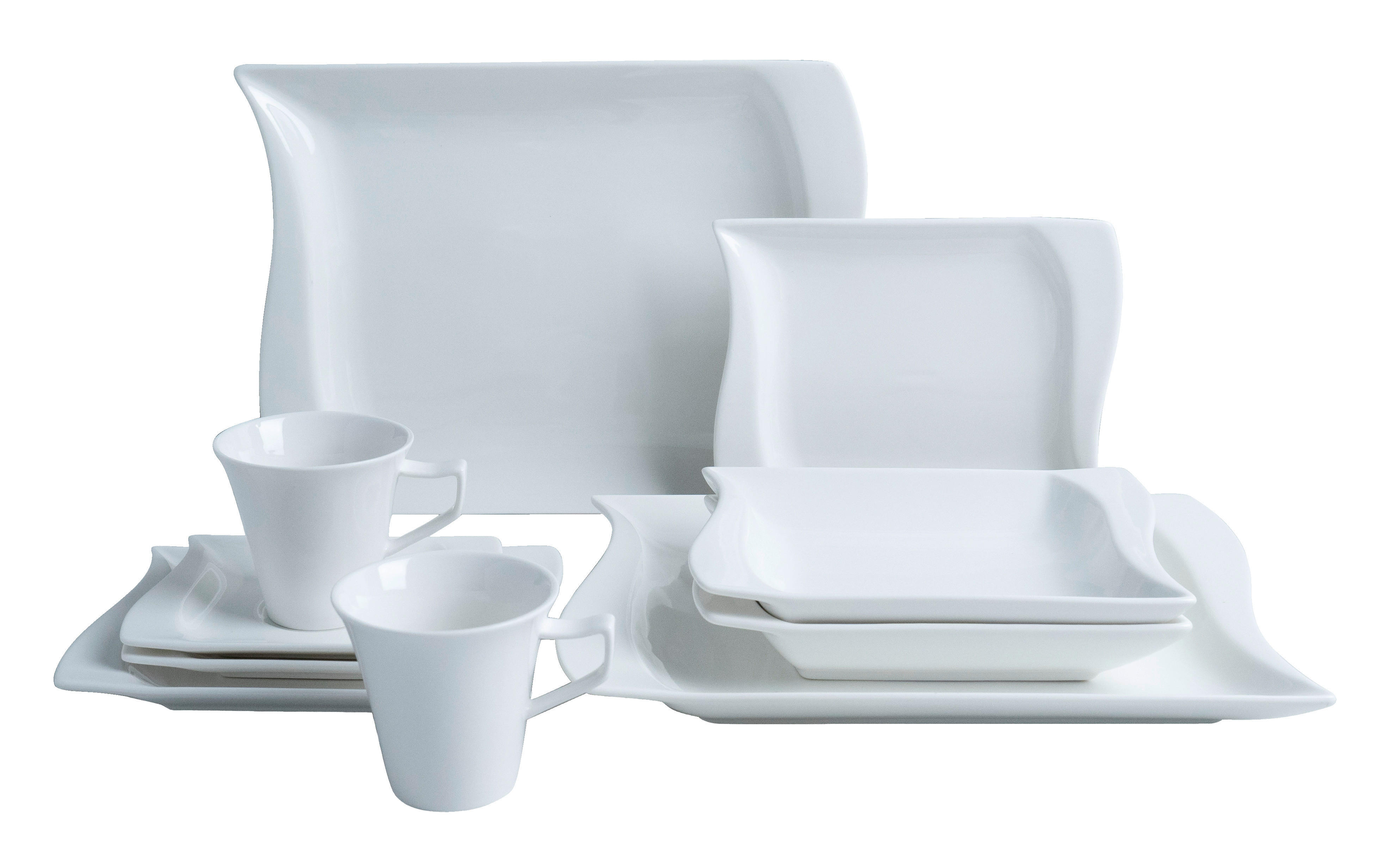 Kevoli  home Kombiservice weiß Porzellan 30 tlg. Kombiservice_Elegance_30tlg. - weiß - Kevoli  home