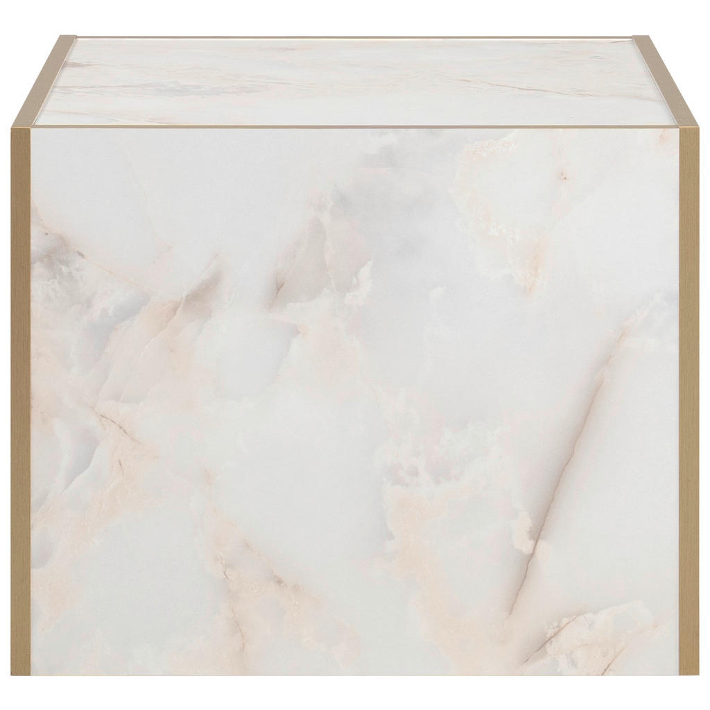 Thumbnail - Beistelltisch Brilon weiß gold Optik B/H/T: ca. 50x40x50 cm