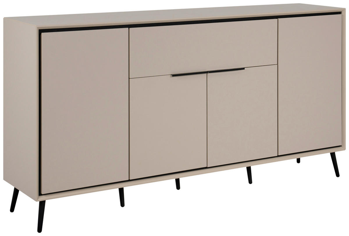 Sideboard Arona sand schwarz B/H/T: ca. 175x90x38 cm Arona - sand/schwarz (175,00/90,00/38,00cm)